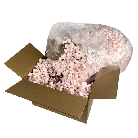 Premium Bulk Anti Static Packing Peanuts 14 Cubic Feet Heavy Duty Void Fill For Secure Electronics Shipping in a box.