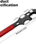 Armorers Wrench With Non Slip Rubberized Grips, Corrosion Resistant And Built For Precision, Dual Half Inch Drive Ports For Torque Wrenches, Positive Engagement On Notched Grooves And Slotted Nuts, Ideal For Automotive, Plumbing, And Home Repairs.