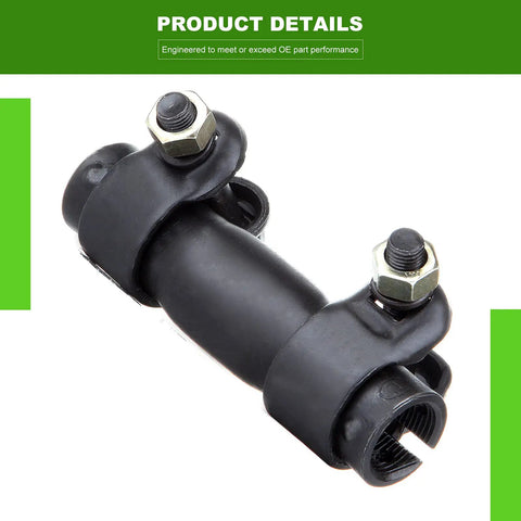 Front Suspension Kit For 1991 To 2001 Jeep Cherokee And 1991 To 1992 Comanche With Front Upper Ball Joints, Front Lower Ball Joints, Inner And Outer Tie Rod Ends, Adjusting Sleeve, 10 Piece Replacement Set black metal adjusting sleeve
