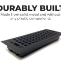 Slick Contemporary Artisan Style Vent Cover With Solid Cast Steel Interior And Adjustable Dampers For Easy Airflow Control