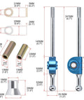 Dimensions and components of 5 Speed Throw Short Shifter Kit For Subaru WRX STI And Impreza 96-06 Fits Forester SF5 97-02 And Legacy 97-04