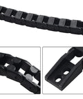 16.9 Inch Black ABS Drag Chain Cable Carrier with Flexible Wire Track for 3D Printers and CNC Machines, close-up view