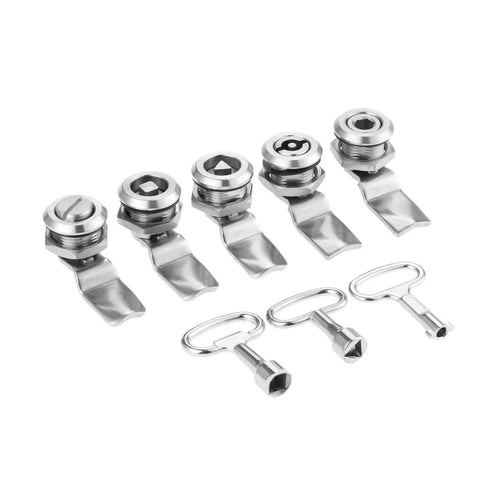 Beefy Stainless Steel Door Cam Lock For Electric Cabinets And Cupboards with keys, Heavy Duty Linear Cam Lock with inner hex S-type core