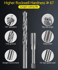 Drill And Tap Set Kit Metric HSS Taps M2 To M16 With Matching Jobber Length Drill Bits highlighting hardness and cutting edge features