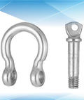 Eight Pack Heavy Duty Screw Pin Anchor Shackles Three Sixteenth Inch 304 Stainless Steel D Ring Bow Clevis Shackle