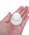 Get Your Patio Umbrella Looking Like New With These Durable White Plastic Top Cap Replacement Kits Perfect For Wind Weather Resistance And Easy Outdoor Sun Shade Maintenance Upgrades For Fishing Or Garden Vibes. White plastic patio umbrella top cap in hand.