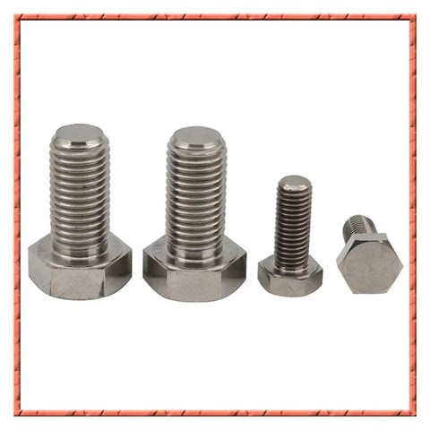 Top Shelf Pure Titanium Hex Head Bolts M10 Flat Head Machine Screws Assorted Lengths Set Of Ten showing various sizes of titanium bolts.