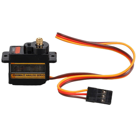 Tough As Nails Micro Servo Motor Kit With Full Metal Gears And Whisper Quiet Operation Slick Upgrade For Axial SCX24 RC Crawler Project with black casing and wires.