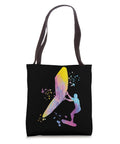 Colorsplash Wingfoil Wingsurfing Tote Bag With Watercolor Style Print Of A Man Wingboarding, Ideal For Wing Surfing Fans