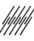 Rugged 3/4 Inch By 16 Inch Black Iron Pipe Nipple Set 10 Pack With Black Paint Finish For DIY Furniture Shelving Projects Heavy Duty Industrial Look Style