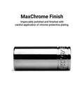 Quarter Inch Drive 12 Point Socket Set Deep And Shallow SAE Three Sixteenths To Nine Sixteenths Inch 20 Piece Pro Grade Chrome