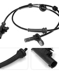 Top Shelf Rear Left Abs Wheel Speed Sensor Oem Replacement For Heyue Anti Lock Brake System cable with connectors and protective casing.