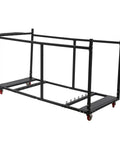 Heavy Duty Folding Table Cart For Easy Transport And Storage Hauls Up To 10 Tables With Locking Casters, black steel frame