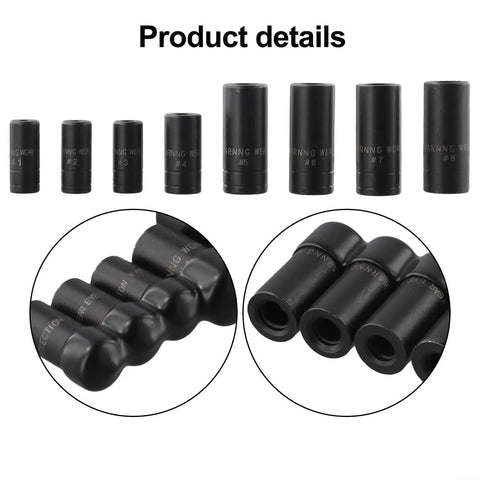 8 Piece Tap Socket Set With One Quarter And Three Eighths Drive Square To Square Adapters Double Head Ratchet Converter