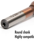 Heavy Duty 90 Degree Countersink Drill Bit Machined From M35 Cobalt High Speed Steel Featuring A Sturdy 6 Millimeter Shank with round shank.