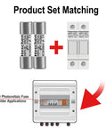 PV Solar Fuse Holder 2 Pole DIN Rail Mount For 10 X 38mm Fuses HSPV-30D with installation diagram