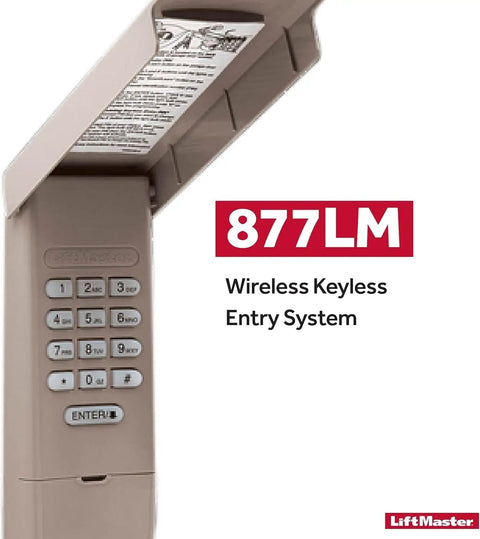 Wireless Keyless Entry Keypad For Garage Door Openers Compatible With Security Plus 2.0 Featuring Round Yellow Learn Button