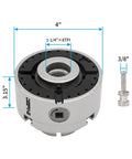4 Inch Nickel Plated Wood Lathe Chuck Set For One And One Quarter Inch 8 TPI Threads Includes Round And Large Round Jaws CNC Machined Parts Rust Resistant Nickel Finish Durable Lathe Accessory For Turning Bowls Spindles And Pens