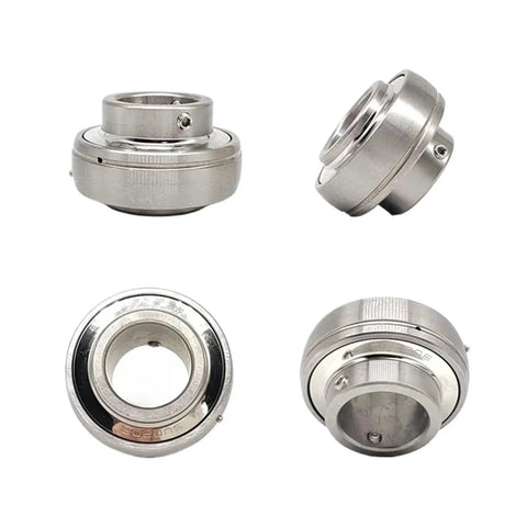 Premium Stainless Steel Spherical Bearing Built Tough With A Tight Grip Set Screw Lock For Effortless Drop In Mounting And Smooth Rolling Performance On Light Industrial Machinery Projects, showing multiple angles.