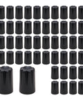 50 Piece Black 6mm D Shaft Potentiometer And Encoder Knobs With Concave Rotary Design Plastic Volume Control Knobs Replacement For Audio Gear