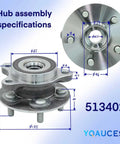 Drop In Ready Front Wheel Bearing And Hub Assembly For Toyota Corolla 2019 To 2022 And Prius 2016 To 2022 specifications