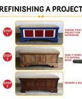 Strips N Sand Paint Remover Blocks 18 Pack For Cabinets And Furniture Non Toxic used in refinishing a wooden cabinet