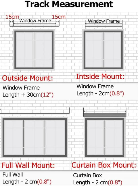 Track measurement diagram for Heavy Duty Aluminum Sliding Barn Door Track System Five Feet Long Built Tough Design.