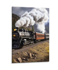 Dope Steam Locomotive Train Wall Art For Living Room And Office, Modern Canvas Print Framed Painting, Premium Quality 12x18 Inch