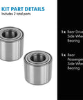 Rear Wheel Bearing Set For 2009 To 2011 Ford Focus, Driver And Passenger Side Bearings Included, 2 Bearing Replacement Kit, Wheel Hub Bearing Assembly, Durable OEM Style Fit, DIY Friendly With Video Guide, showing both bearings