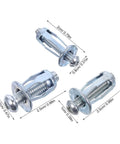 Beefy Heavy Duty Metal Expansion Bolt Kit 35 Piece Petal Nut Fasteners For Hollow Wall And Plasterboard M4 M5 M6 Secure Fastening For Home Repairs DIY Projects And Installations. chrome expansion bolts with size markings