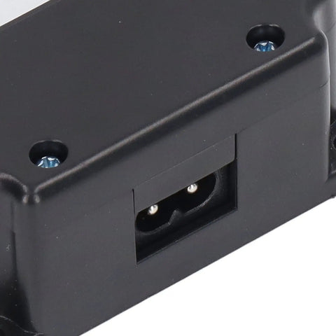 Heavy Duty Dual Motor Electric Actuator Controller With Wireless Remote And Wired Hall Sensor For Smart Home Furniture And Lifting Tables DC24V US Plug rear view showing power input port.