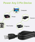 Diagram showing 6 Foot AC Power Cord For Korg Pro Arranger N364 Music Workstation compatible with various devices.
