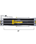Top view of 24 Inch Manual Tile Cutter With Tungsten Carbide Scoring Wheel For Porcelain And Ceramic Tiles, Pro Grade Steel Build