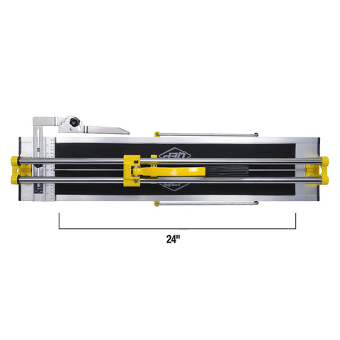Top view of 24 Inch Manual Tile Cutter With Tungsten Carbide Scoring Wheel For Porcelain And Ceramic Tiles, Pro Grade Steel Build