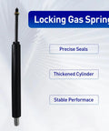 Built Different Gas Springs For Beds, Heavy Duty Lockable Struts With Freakin Smooth Soft Close, Tough As Nails Pro Grade Zinc Coated Steel Lifters For Storage Furniture And Toolboxes 65Lb 16In, locking gas spring with thickened cylinder.