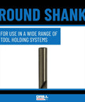 Drill America round-shank drill bit on blue and black packaging with logo