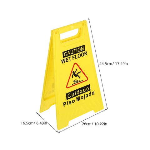 Heavy Duty Double Sided Foldable Yellow A Frame Wet Floor Signs Two Pack Caution Safety Placards Built Tough Durable Plastic Gonna Hold Up Under Pressure And Stay Hella Stable On Any Floor