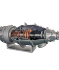 Turboprop Aircraft Engine Model Kit For 3D Printing And DIY Projects, PT6A Functional Engine Model, Educational Science Kit Pack Of 100 Pieces For Hands-On Learning And Model Making, cutaway on stand