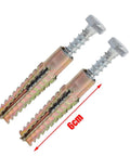 Heavy Duty Wall Anchor Screw Kit For Concrete With Serrated Self Drilling Plugs No Prep Install Rust Resistant Yellow Zinc Plated Carbon Steel Ideal For Mounting Shelves TVs Cabinets Mirrors And More. 6cm wall anchors