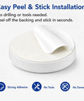 Round PU Door Stop 12 Pack Adhesive No Drill Door Stopper for Walls Floors and Cabinets with peel and stick installation