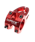 31.8mm 45mm Bike Stem Short Handlebar Stem For Mountain Road BMX MTB Fixie Cycling Aluminum Alloy Red With Beefy Four Bolt Clamp