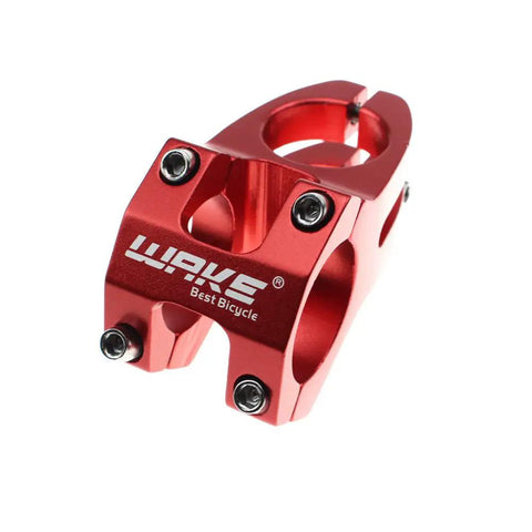 31.8mm 45mm Bike Stem Short Handlebar Stem For Mountain Road BMX MTB Fixie Cycling Aluminum Alloy Red With Beefy Four Bolt Clamp