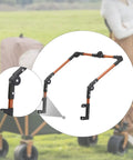 Universal Folding Wagon Handle Replacement Bar For Wagons And Carts No Tool Needed Easy Install Detachable Foldable Adjustable Length Push Pull Handle Fits Most Brands Brown close-up