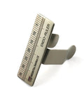 Finger Ring Endo Gauge For Dental Instrument Measurement, clear 35mm millimeter scale on durable stainless steel tool.