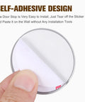 Grey Silicone Door Stopper Wall Protector, 4 Pack Buffer Cushions, highlighting easy peel and stick self adhesive design.