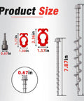 Beefy Aluminum Ground Anchors Set For Tents And Outdoor Gear Rustproof Heavy Duty Stakes size comparison diagram