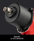 Close-up of the Half Inch Air Impact Wrench With 400 Ft Lbs Torque, Heavy Duty All Metal Build showing the rugged construction