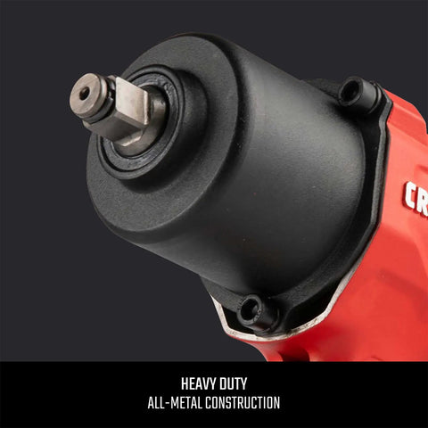 Close-up of the Half Inch Air Impact Wrench With 400 Ft Lbs Torque, Heavy Duty All Metal Build showing the rugged construction