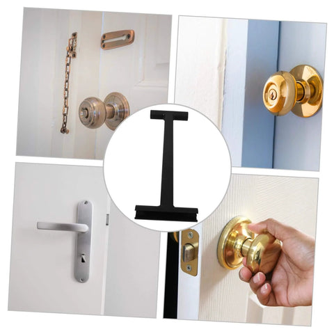Collage of Heavy Duty Hinge Adjustment Tool For Commercial Doors With A Long Handle Wrench HOLIDYOYO Steel Construction, with door knobs and locks.