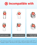 Diagram showing vacuums incompatible with 4 Pack Foam Sleeve Filter For 5 Gallon And Above Wet Dry Vacuums Replacement Foam Sleeve For Two And A Half Gallon Models K250 L250 2030227 2030138 J150A QAS60 J200A And More.